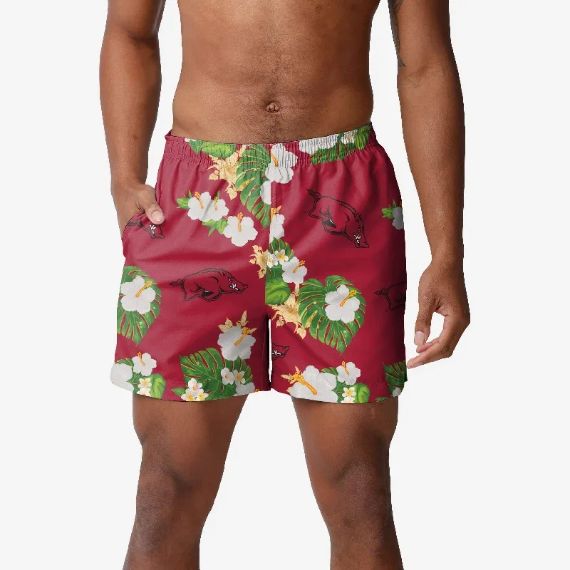 Arkansas Razorbacks Floral Swimming Trunks