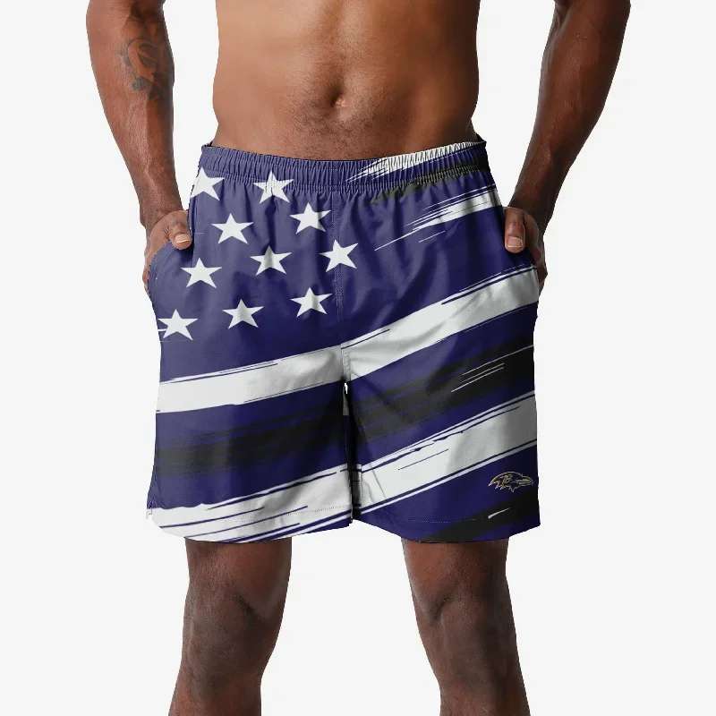 Baltimore Ravens Americana Swimming Trunks