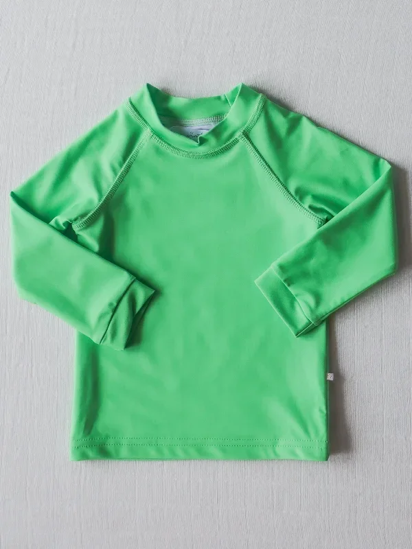 Boy's Rash Guard - Bright Green