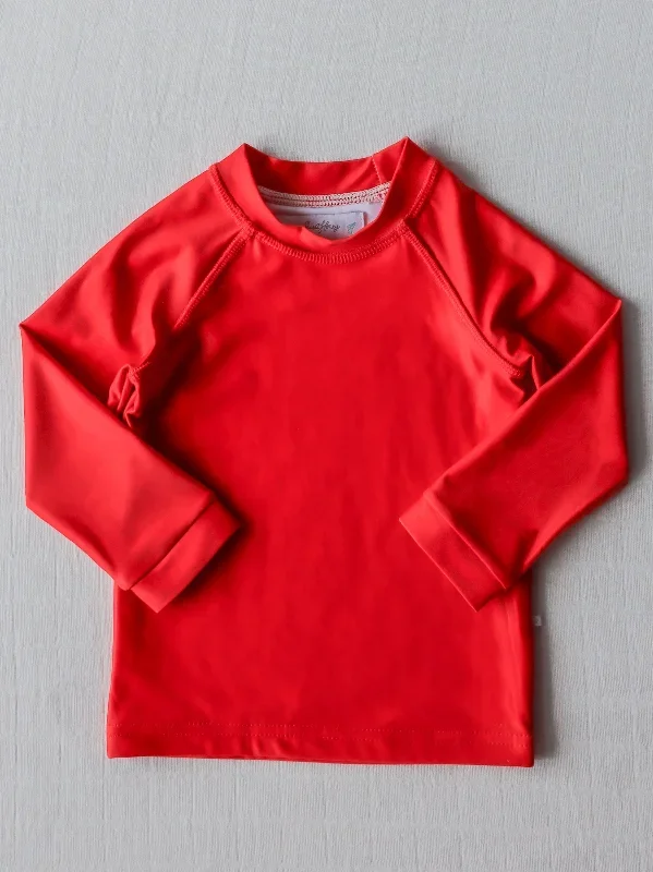 Boy's Rash Guard - Red