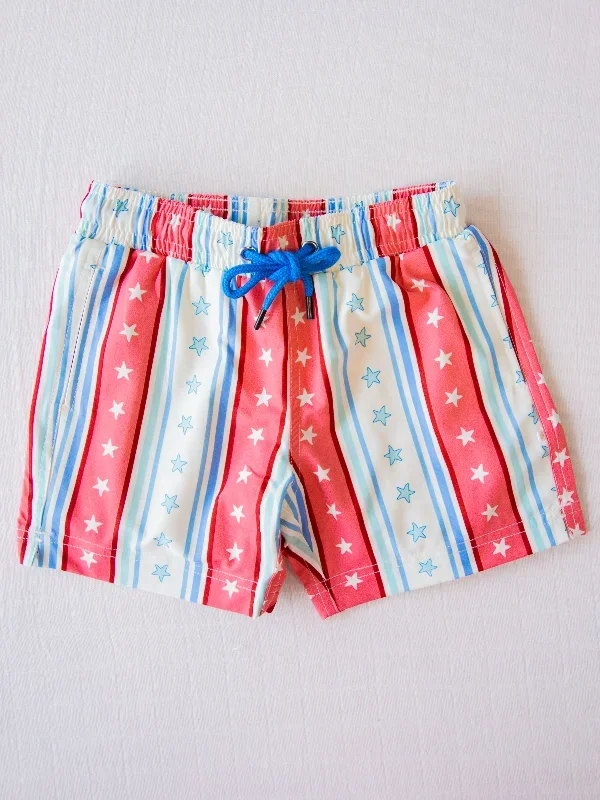 Boy's Swim Trunks - American Stars