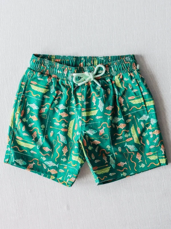 Boy's Swim Trunks - Gone Fishin'