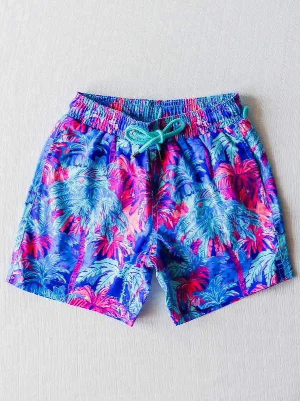 Boy's Swim Trunks - Tropical Nights