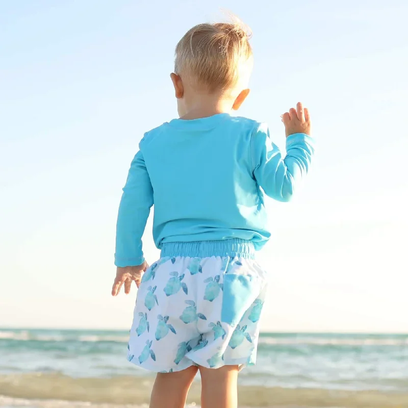 Boy's Swim Trunks | Tropical Turtles