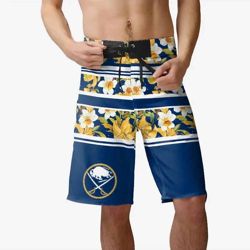 Buffalo Sabres Floral Stripe Boardshorts