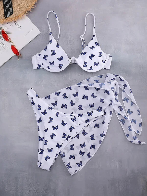 butterfly-print-push-up-sexy-three-piece-bikini-set