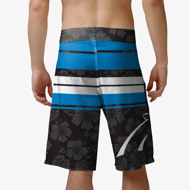 carolina-panthers-hibiscus-boardwalk-stripe-boardshorts