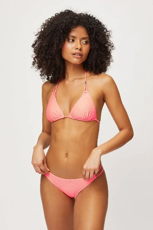 Cinque Terre Fluoro Double String Triangle Bikini