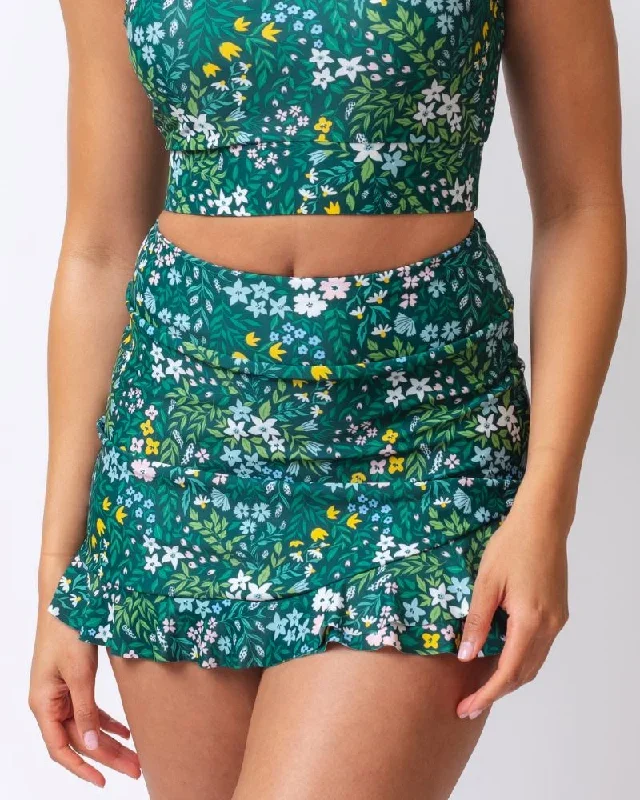 Cottage Floral Ultra High-Waist Skirt w/ Bottoms