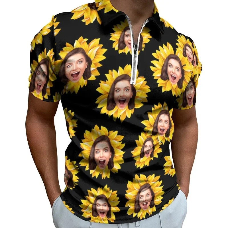 custom-face-sunflower-mens-short-sleeve-polo-shirt-with-zipper-all-over-print-polo-shirt