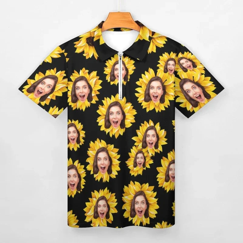 custom-face-sunflower-mens-short-sleeve-polo-shirt-with-zipper-all-over-print-polo-shirt