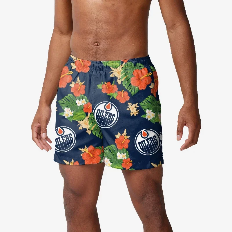 Edmonton Oilers Floral Swimming Trunks