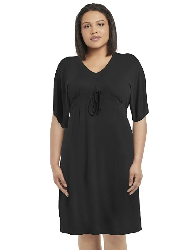 Elomi Essentials ES7101 Midi Dress Black Swim Cover Up