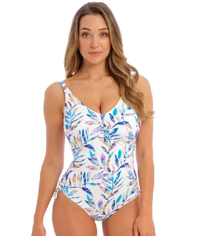 Fantasie Swim Calypso Harbour Underwired V-Neck Swimsuit With Adjustable Leg - Multi