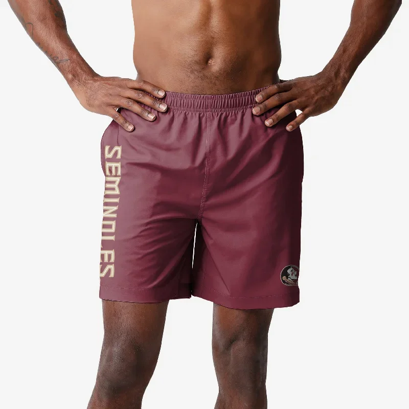 Florida State Seminoles Solid Wordmark Traditional Swimming Trunks