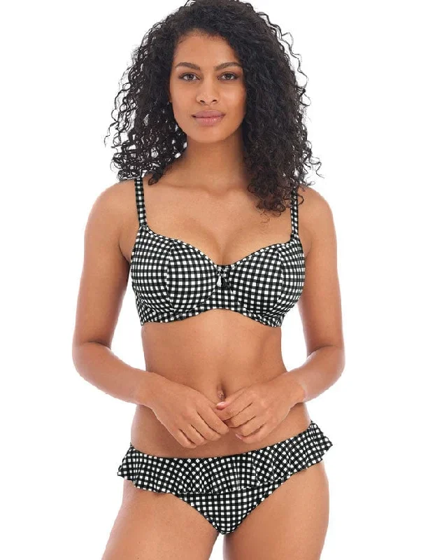 Freya Check In Sweetheart Bikini Top Monochrome