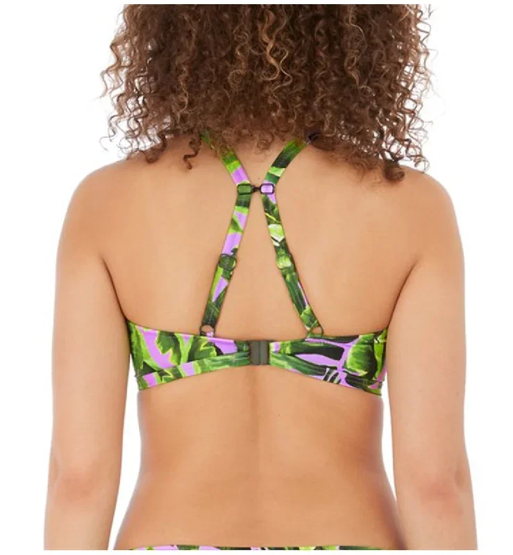 Freya Jungle Oasis Underwire Bikini Top with J-Hook (6840)- Cassis