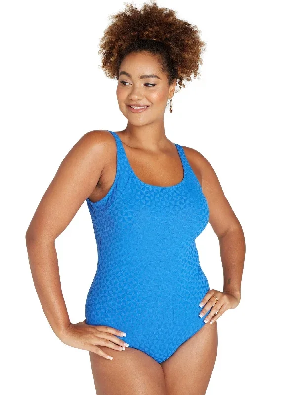 Genevieve Onepiece Mastectomy Swimsuit - Aztec Blue