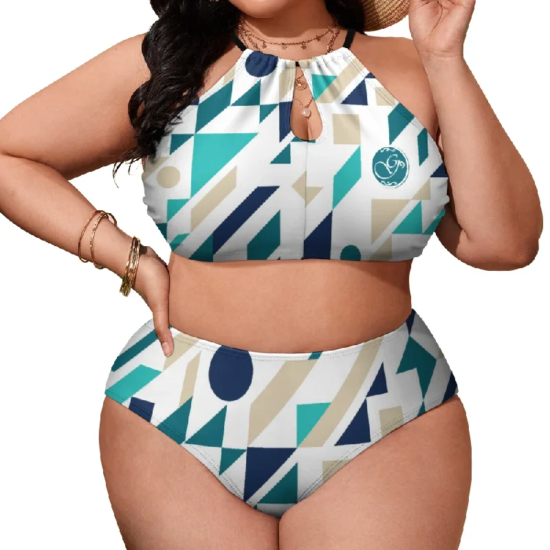 gorgani  Plus Size Women's Two Piece Swimsuit Stylish Bikini Suits