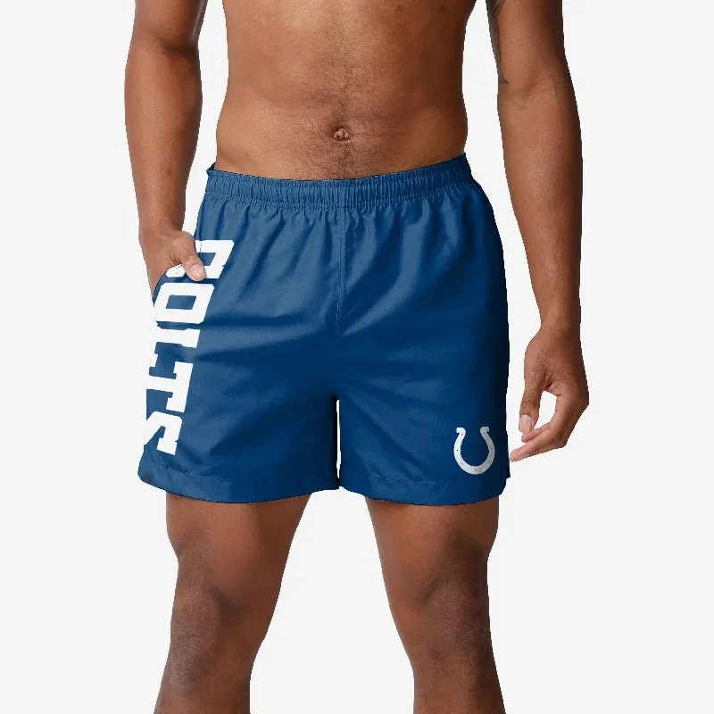 Indianapolis Colts Solid Wordmark 5.5"" Swimming Trunks