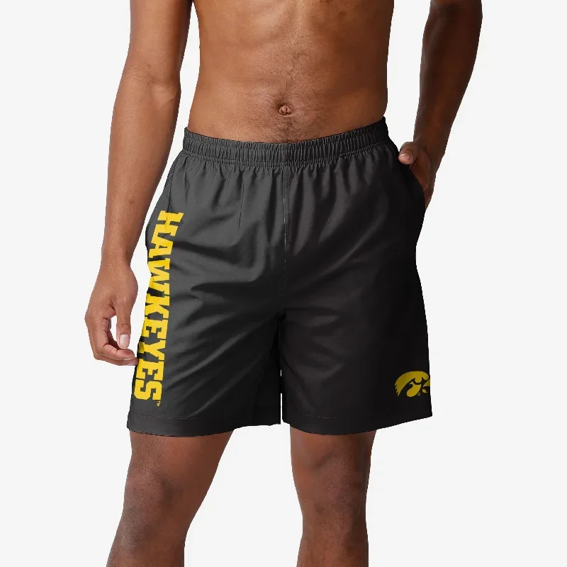 Iowa Hawkeyes Solid Wordmark Traditional Swimming Trunks