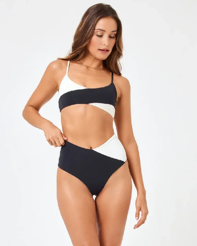 L*Space Color Block High Tide Bikini Bottom