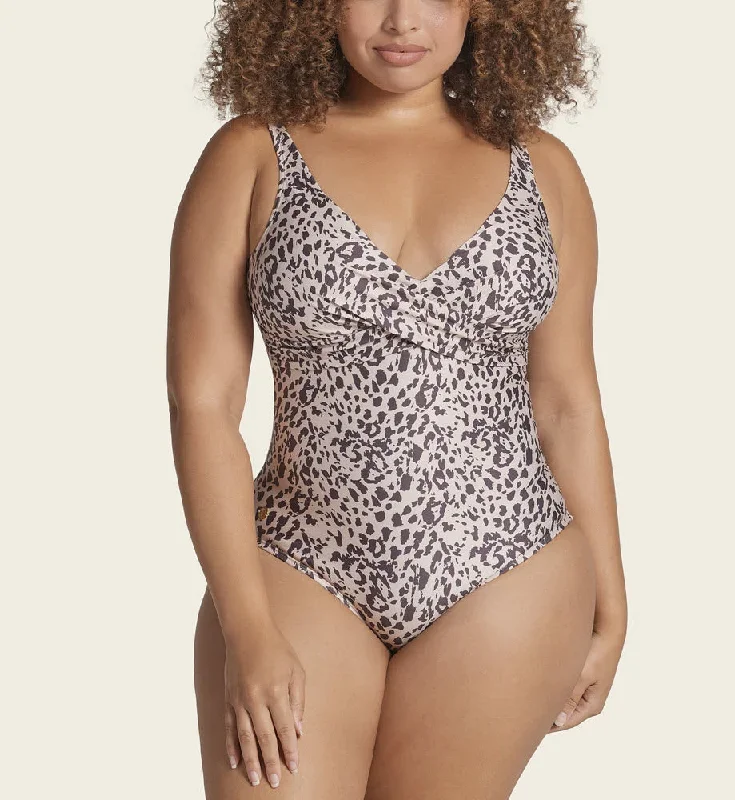 Leonisa Swimwear Rich Animal Slimming Wireless One Piece 19A071P