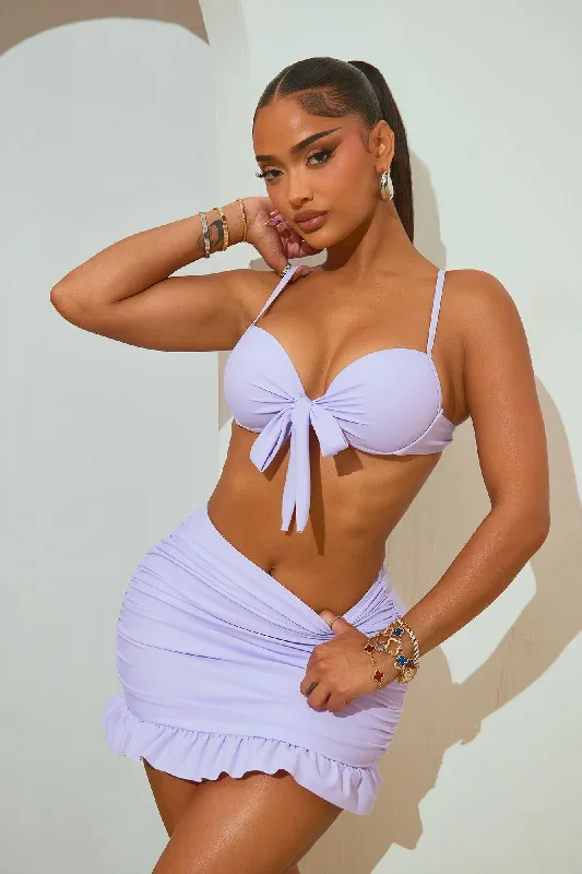 Levana Bra Cup 3 Piece Bikini Set - Lilac