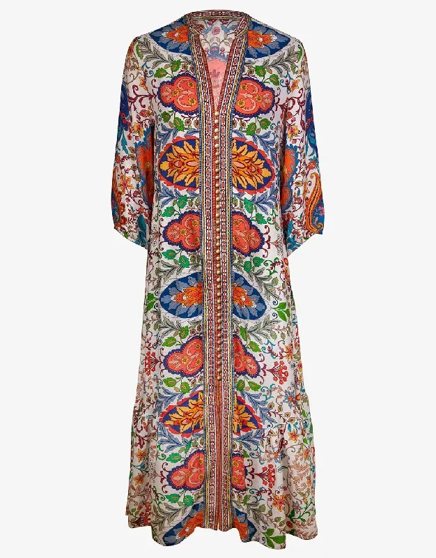 Libertine Maxi Kaftan - Vibrant White