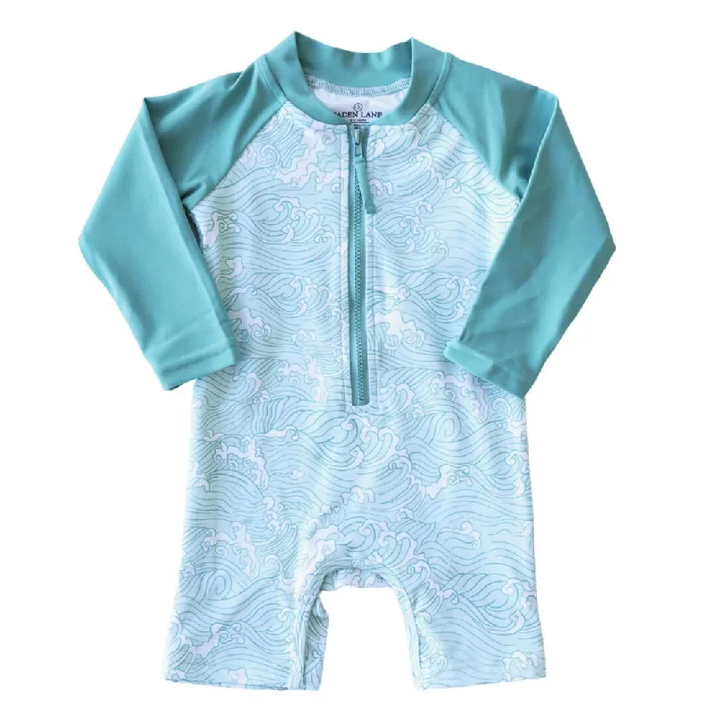 Long Sleeve Rash Guard Swim Romper Shortie | Makin' Waves