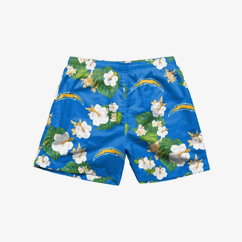 los-angeles-chargers-floral-swimming-trunks