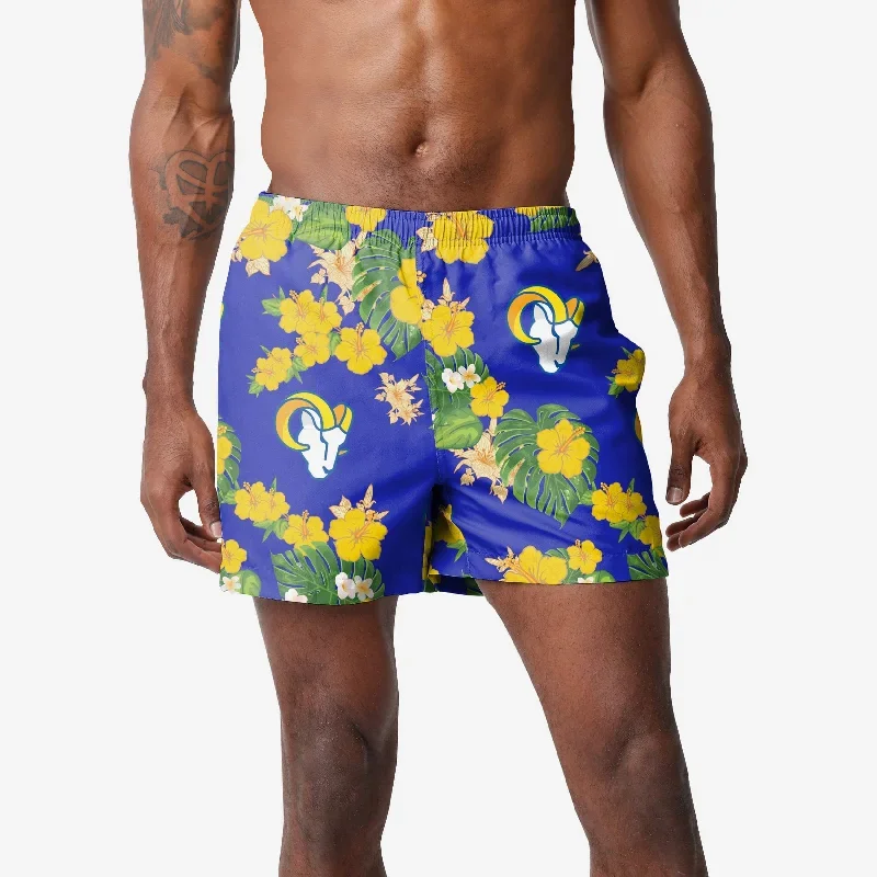 Los Angeles Rams Floral Swimming Trunks