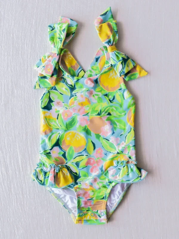 Melanie One Piece - Bright Lemon Floral