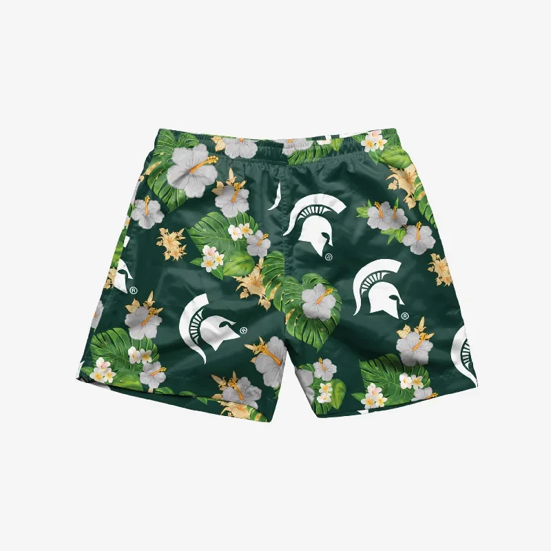 michigan-state-spartans-floral-swimming-trunks