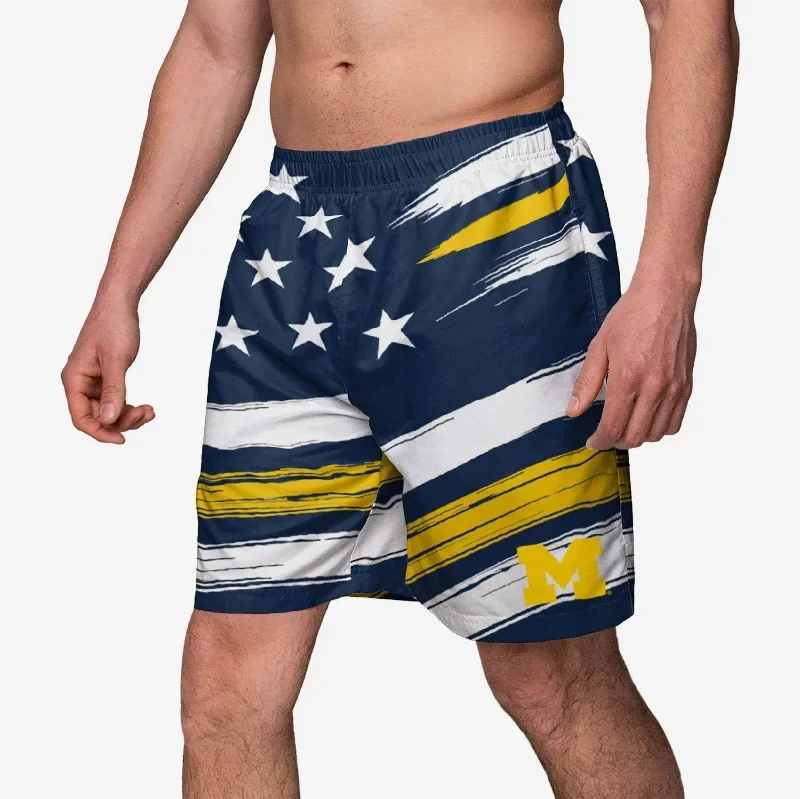 Michigan Wolverines Americana Swimming Trunks