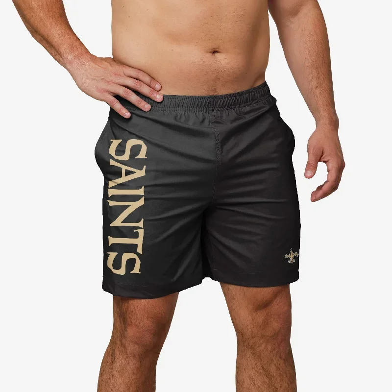 New Orleans Saints Solid Wordmark Traditional Swimming Trunks