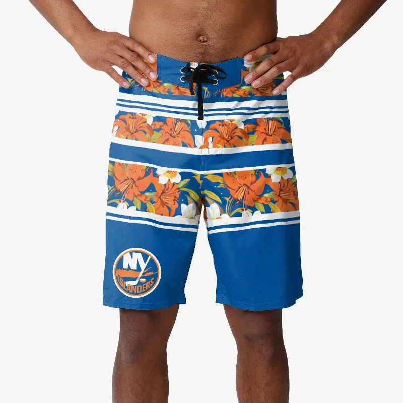 New York Islanders Floral Stripe Boardshorts