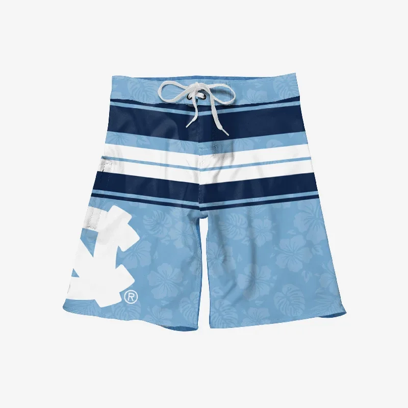 north-carolina-tar-heels-hibiscus-boardwalk-stripe-boardshorts