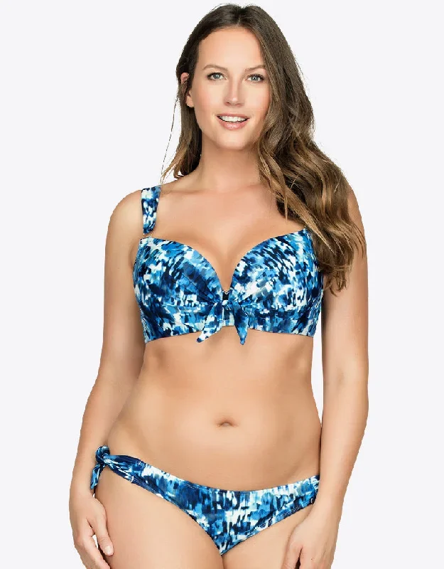 Parfait Oceane Moulded Balconette Bikini Top Splash Print Blue