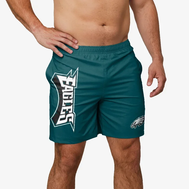 Philadelphia Eagles Solid Wordmark Traditional Swimming Trunks