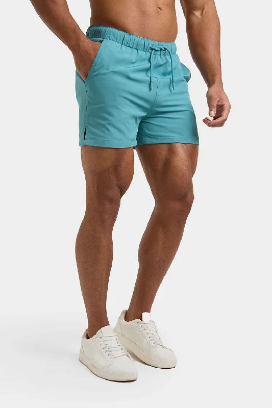 Plain Swim Shorts in Teal