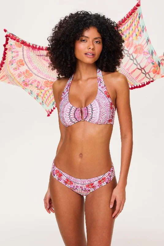 Pomegranate U-Bar Halterneck Bikini