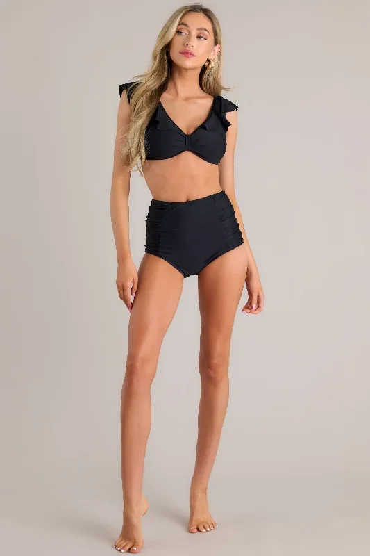 Simply Me Black High Waisted Bikini Bottoms