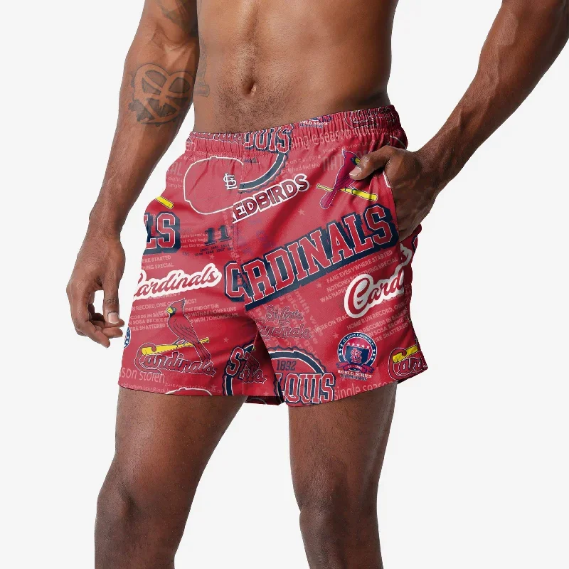 St Louis Cardinals Logo Rush Swimming Trunks