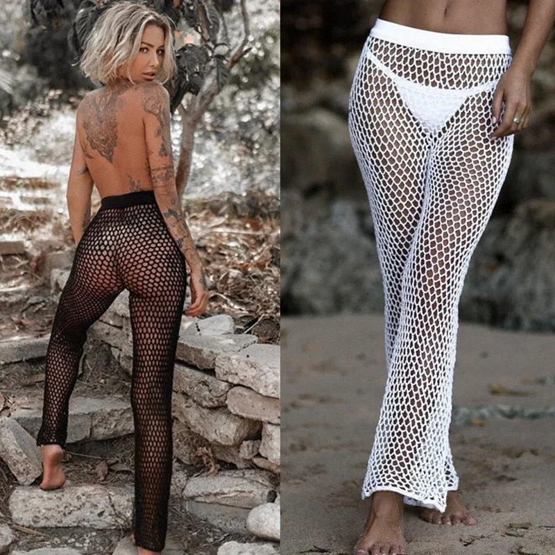 Sun-Kissed Crochet Beach Cover Up Pants