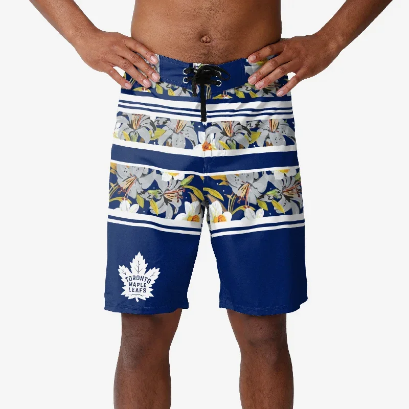 Toronto Maple Leafs Floral Stripe Boardshorts