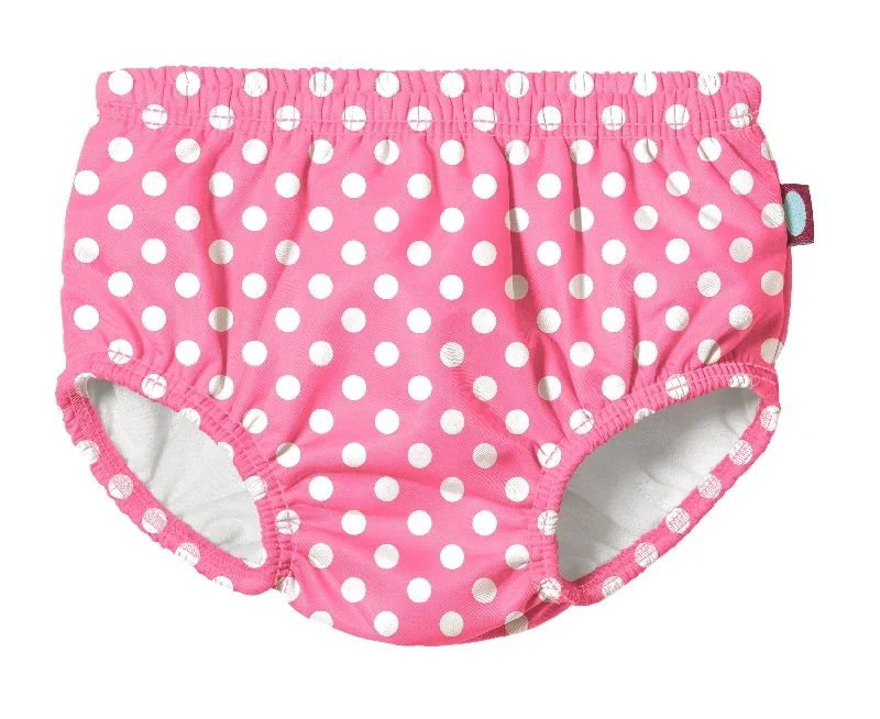 Boys and Girls Recycled Polyester UPF 50+ Swim Diaper Cover | Pokadots Bubblegum