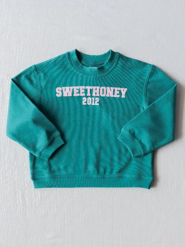 Warm Knit Sweatshirt - SweetHoney Sea Green